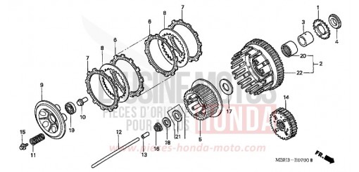 EMBRAYAGE VT1100C3W de 1998